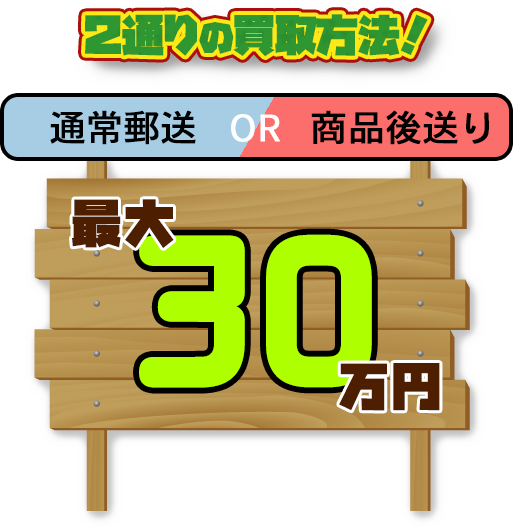 ２通りの買取方法！最大30万円